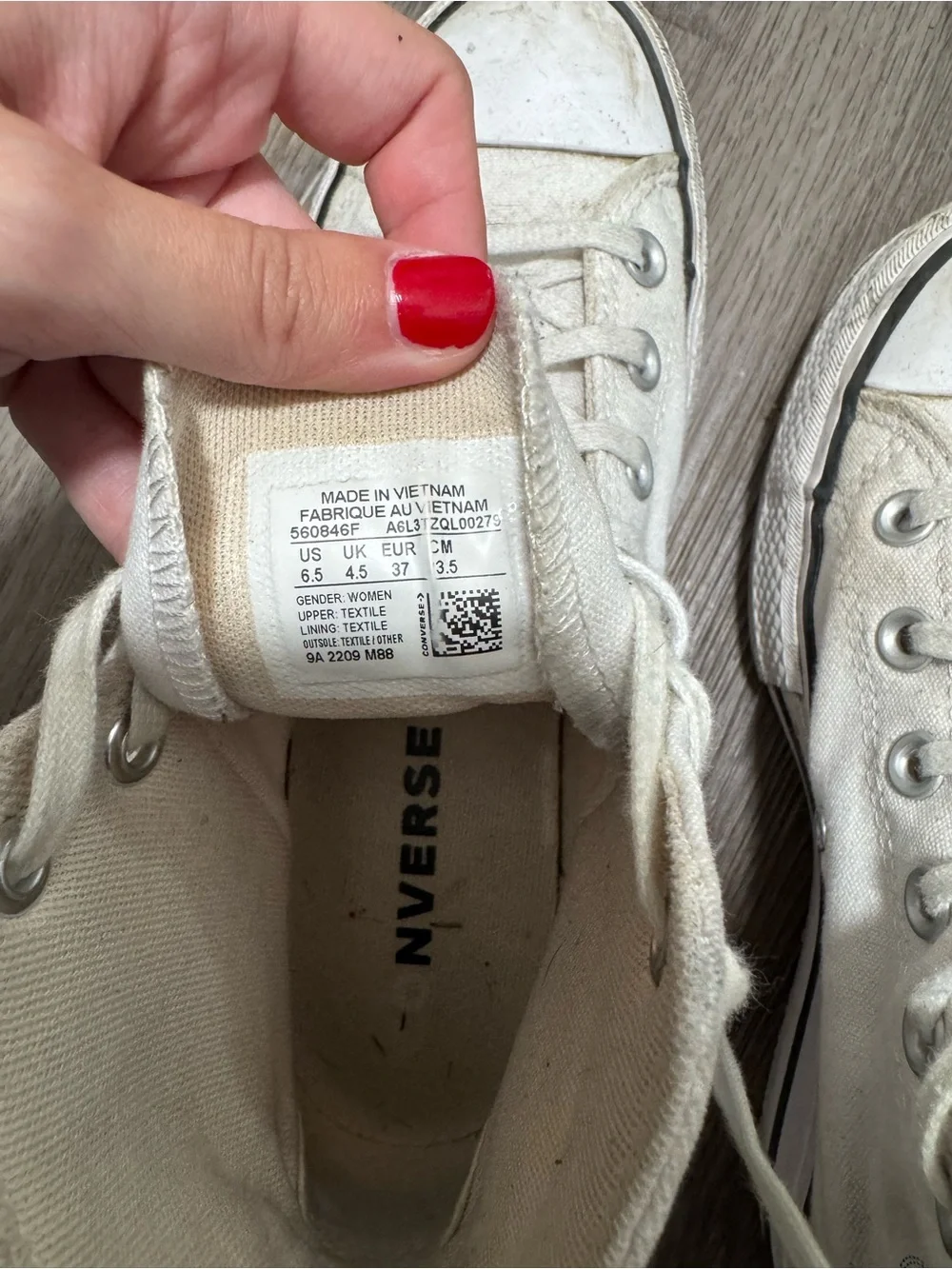 Converse High-Top Canvas Sneakers in Off-White